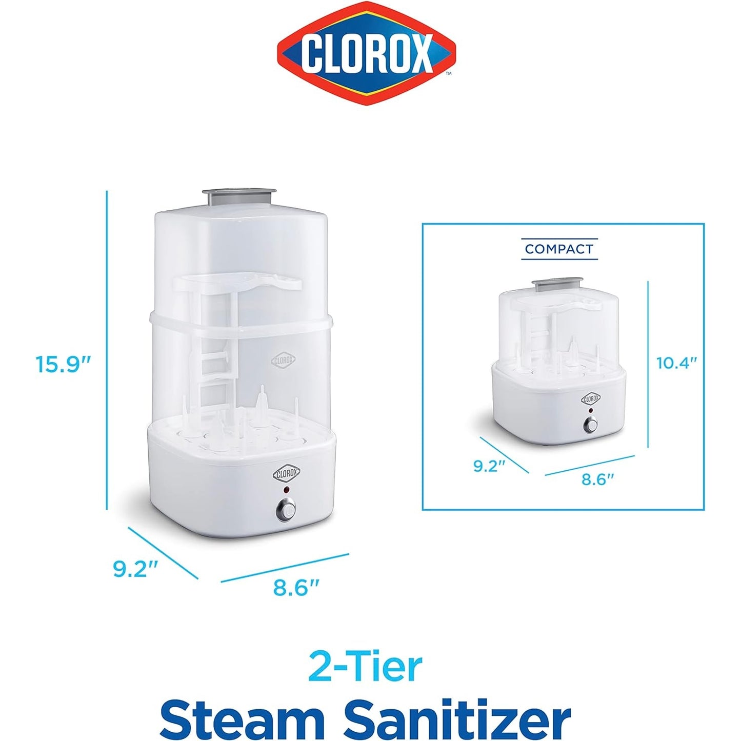 Clorox 2-Tier Adjustable Steam Sanitizer