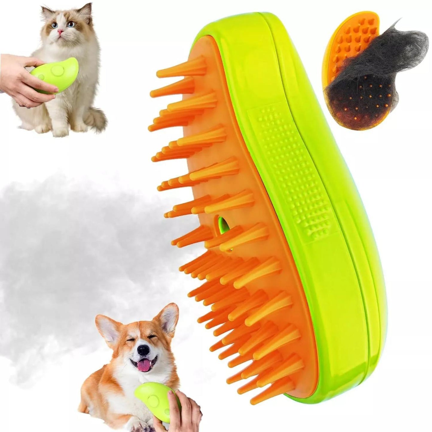 3-in-1 Steamy Pet Grooming Brush