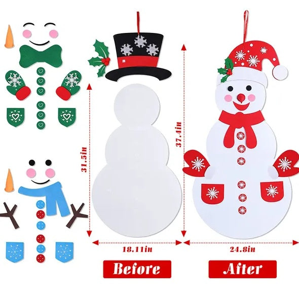 Felt Christmas Snowman Set | 54 pcs