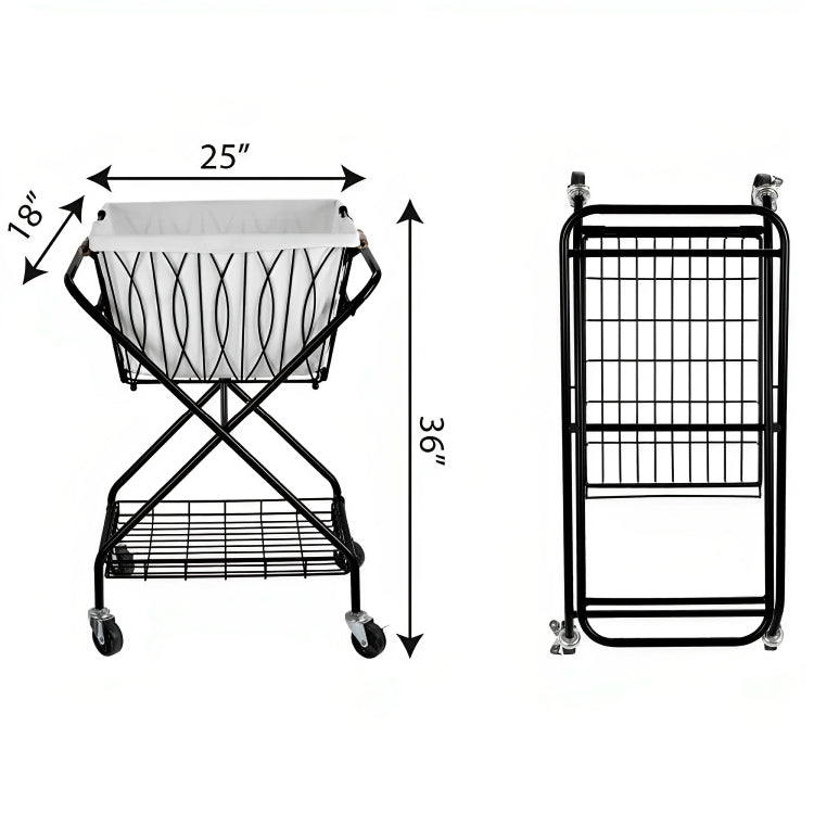 Artesa Verona Laundry Cart with Removable Basket