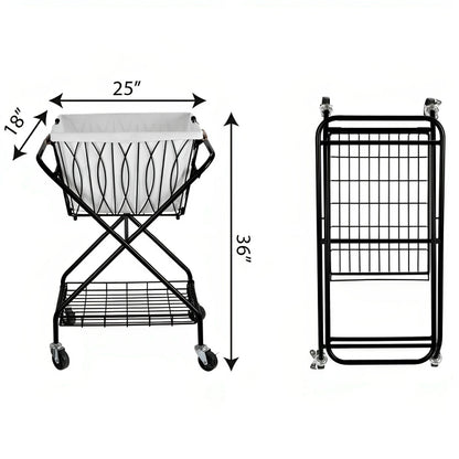 Artesa Verona Laundry Cart with Removable Basket