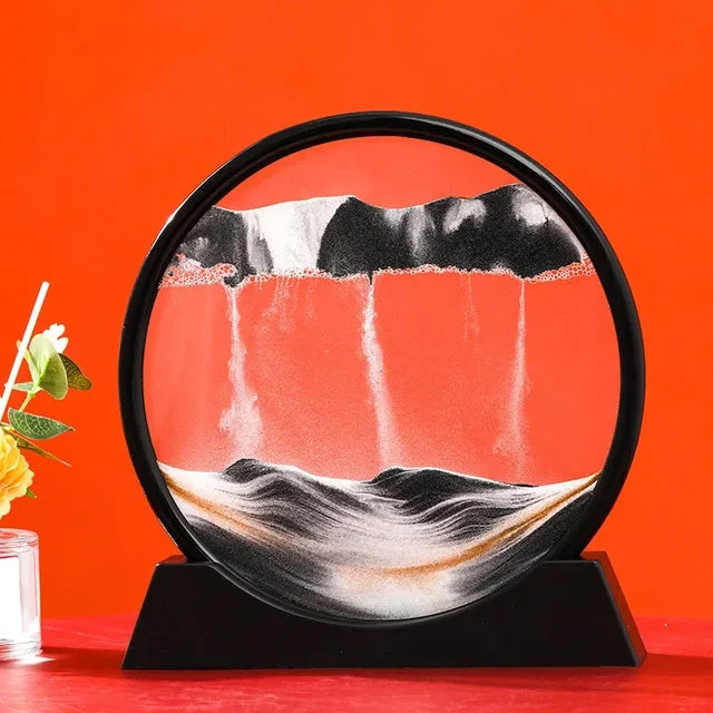 3D Moving Sand Art - Liquid Hourglass