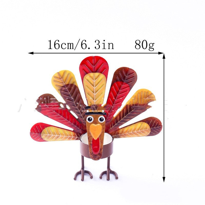 Thanksgiving Turkey Candlestick Alloy