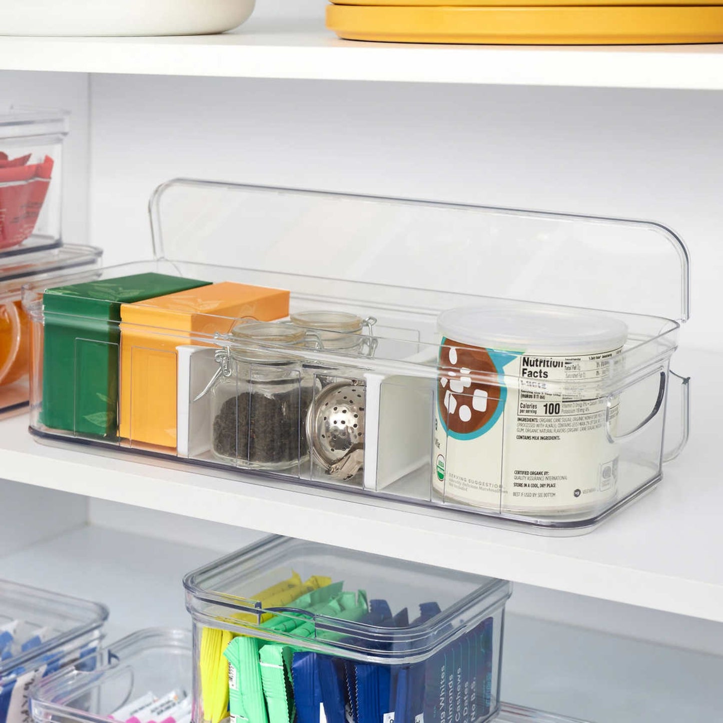 iDesign Transparent Stackable Fridge Bin Set of 6