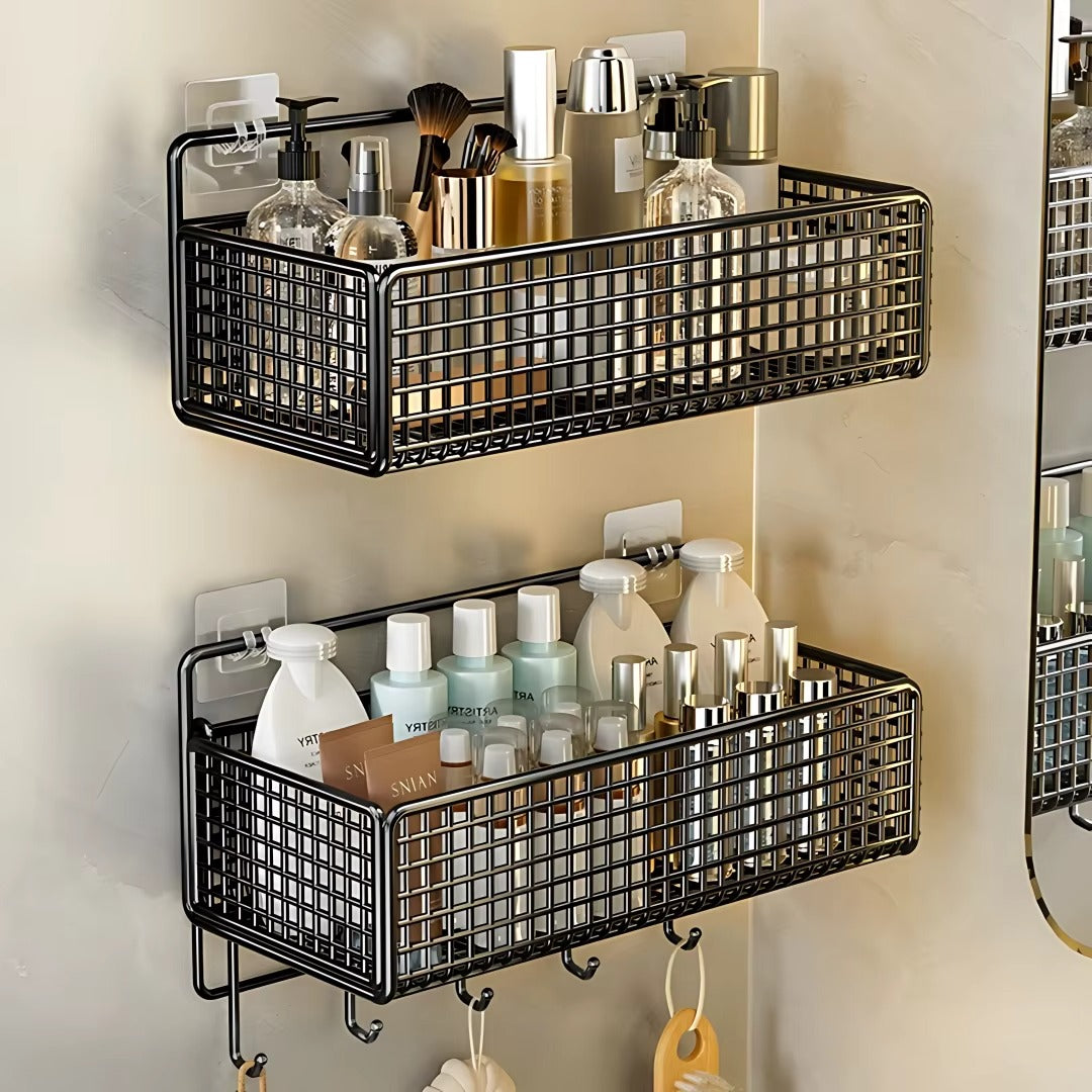 No-Punch Multifunctional Bathroom & Kitchen Organizer