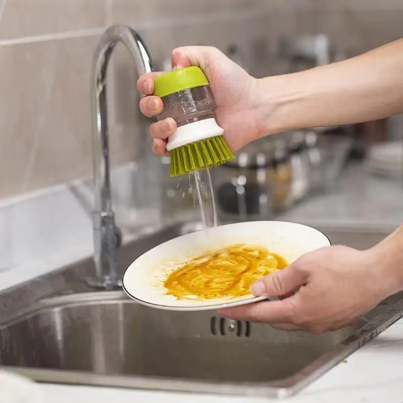 Multi-Use Dish Brush with Soap Dispenser