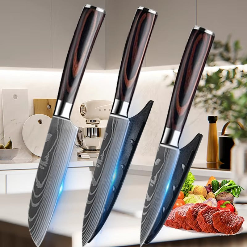 3-Piece Stainless Steel Kitchen Knife Set