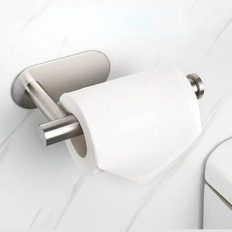 No-Punch Wall-Mounted Toilet Paper Holder