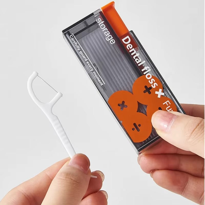 Portable Floss Dispenser with 10 Pcs Floss