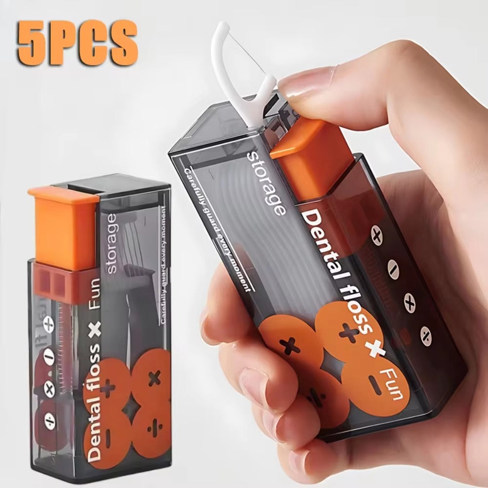 Portable Floss Dispenser with 10 Pcs Floss