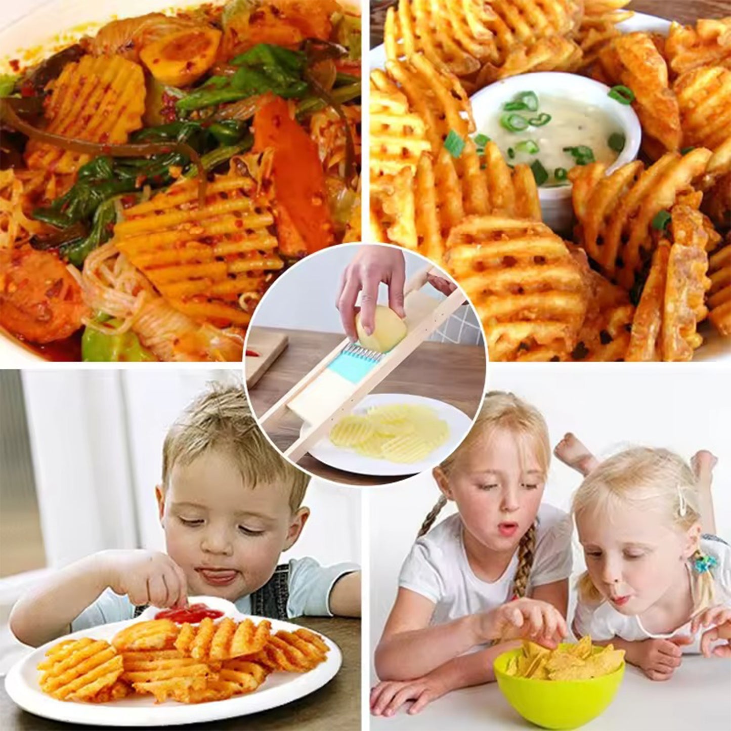 Potato Grid Slicer - Vegetable Cutter for Fries & More