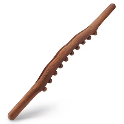 20 Beads Beech Wood Gua Sha Massage Stick