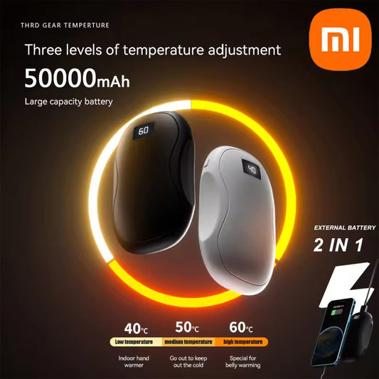 Xiaomi 2-in-1 Hand Warmer Power Bank - 50000mAh Portable Winter Essential