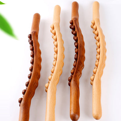 20/8 Beads Wooden Gua Sha Body Massage Stick