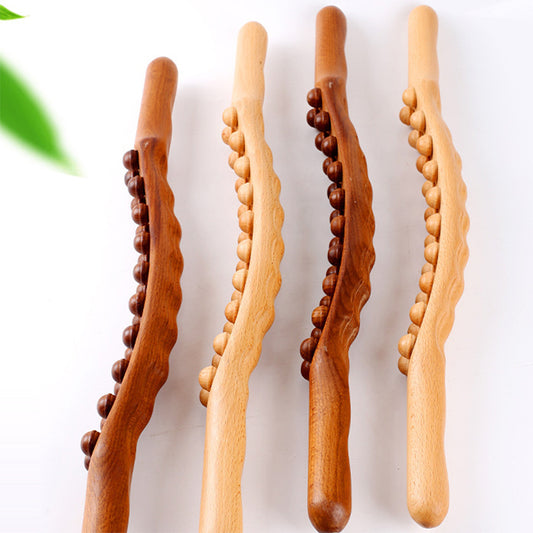 20/8 Beads Wooden Gua Sha Body Massage Stick