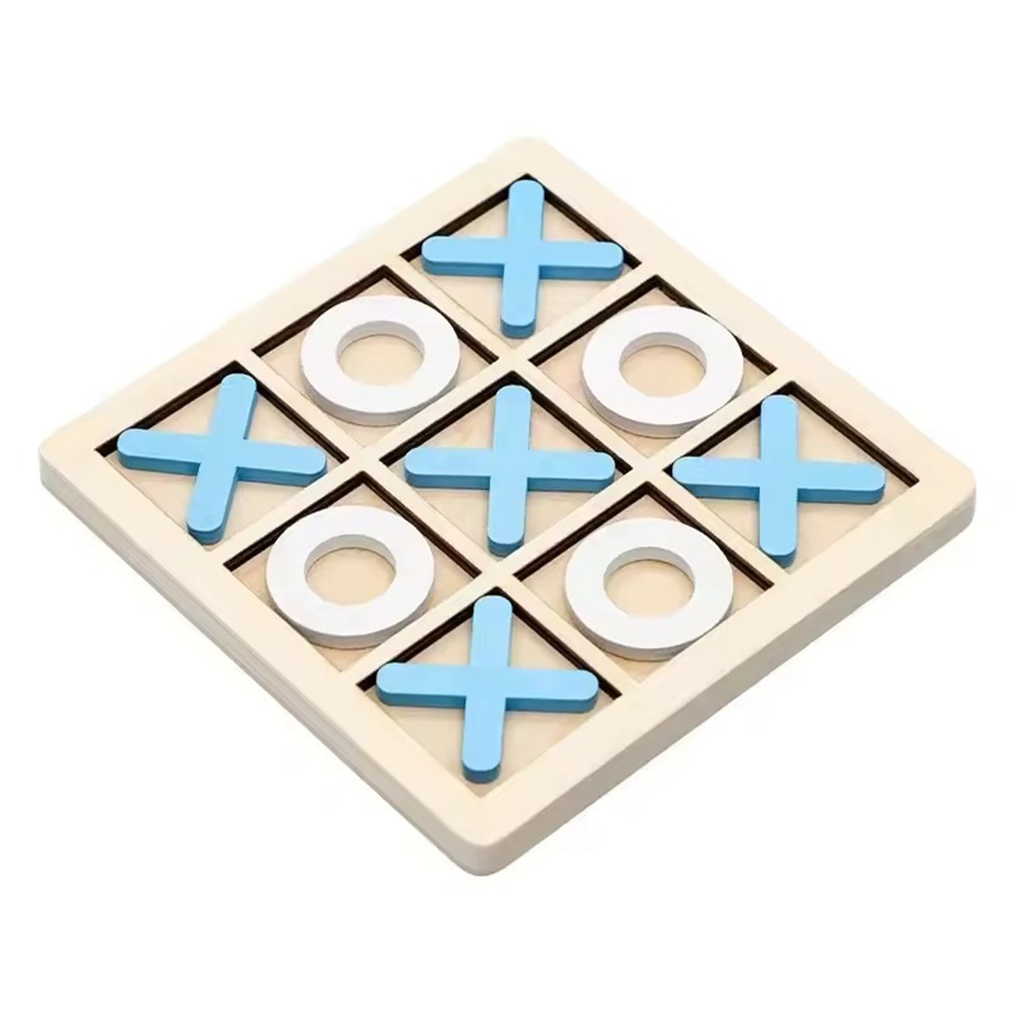 Montessori Wooden Tic Tac Toe Game - Educational Puzzle for Kids