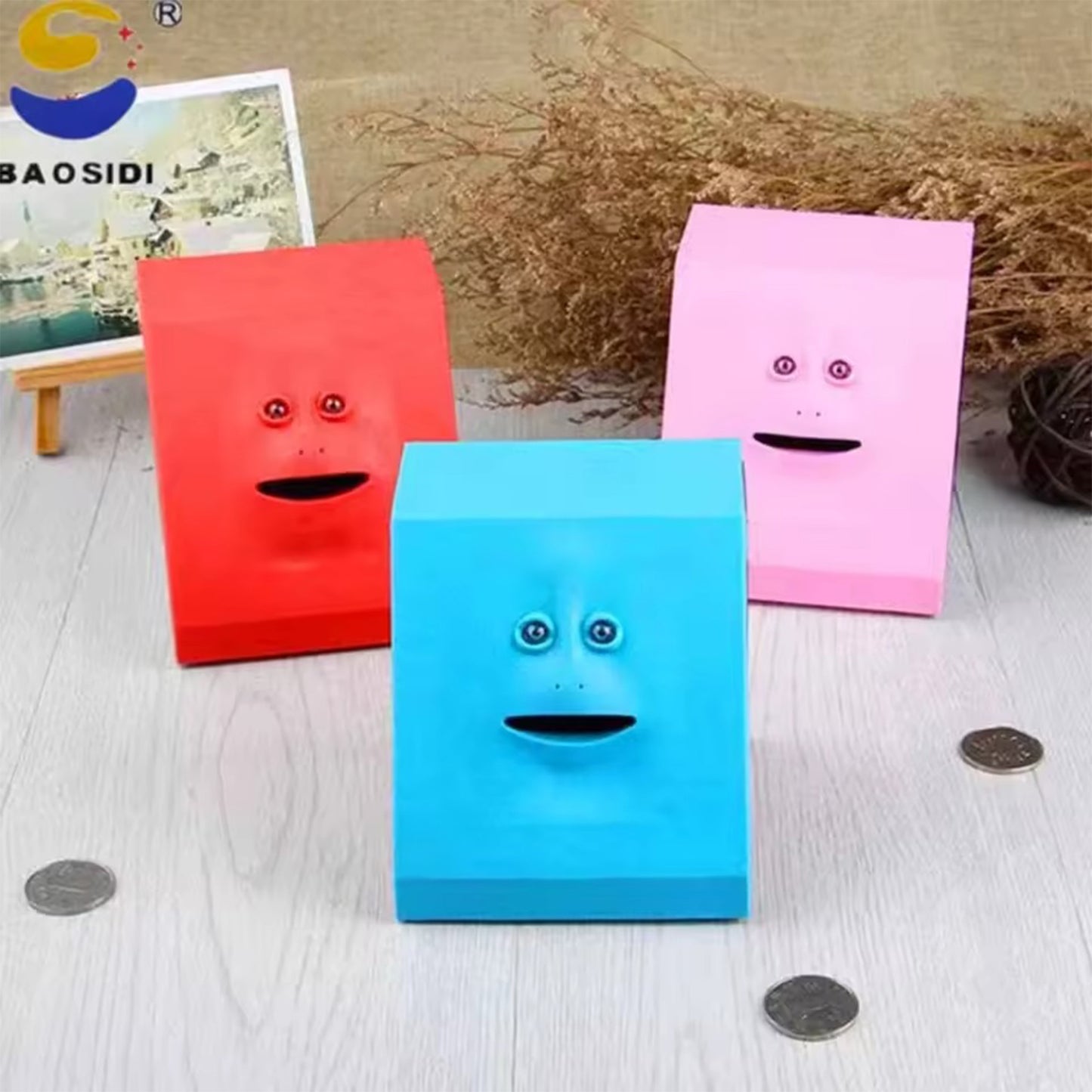 Smart Face Piggy Bank - Electric Coin-Eating Money Box