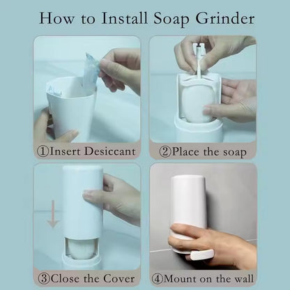 Leakproof Soapy Bar Grinder - Refillable Soap Crusher Holder