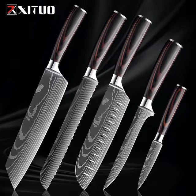 1-9 PCS Kitchen Knife Set