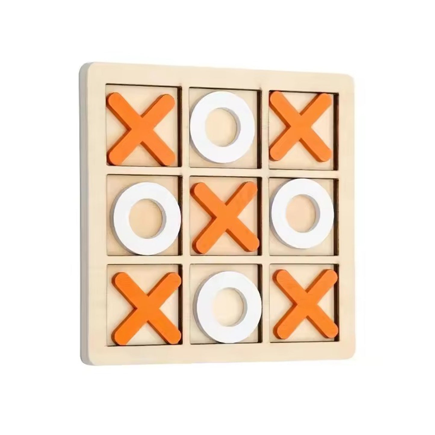 Montessori Wooden Tic Tac Toe Game - Educational Puzzle for Kids