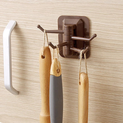 Strong Self-Adhesive 4-Hook Key Holder