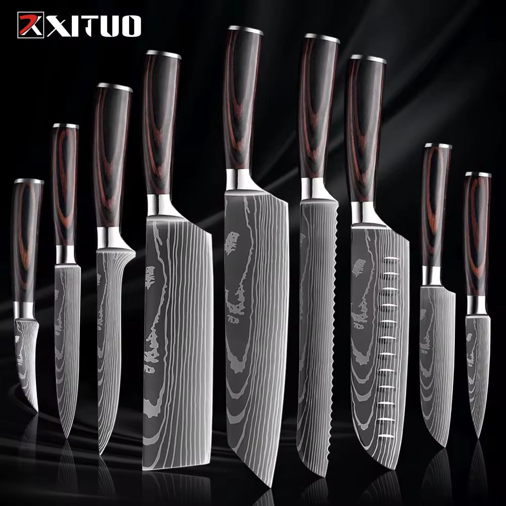 1-9 PCS Kitchen Knife Set