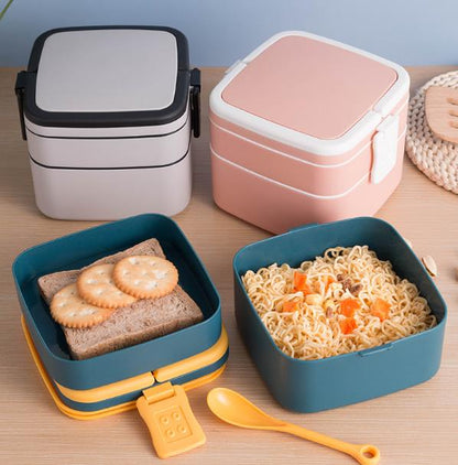 Portable Double-layer Food Storage Box